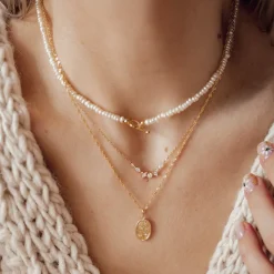 Anhänger | Hey Happiness Ovaler Anhänger mit Gänseblümchen Vereter Sterlingsilber Gold