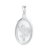 Anhänger | Hey Happiness Ovaler Anhänger mit Rose Sterlingsilber Silver