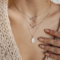 Anhänger | Hey Happiness Ovaler Anhänger mit Rose Sterlingsilber Silver
