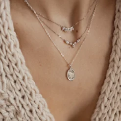 Anhänger | Hey Happiness Ovaler Anhänger mit Rose Sterlingsilber Silver