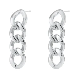 Ohrstecker | Hey Happiness Panzerkette Ohrringe Chunky Chain in Silber Silver
