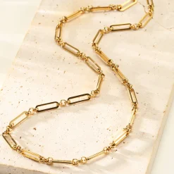 Statement Ketten | Hey Happiness Paperclip-Kette – Wasserdicht