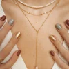 Necklace Sets | Choker Ketten | Hey Happiness Perle Ketten Set Sterlingsilber in Gold