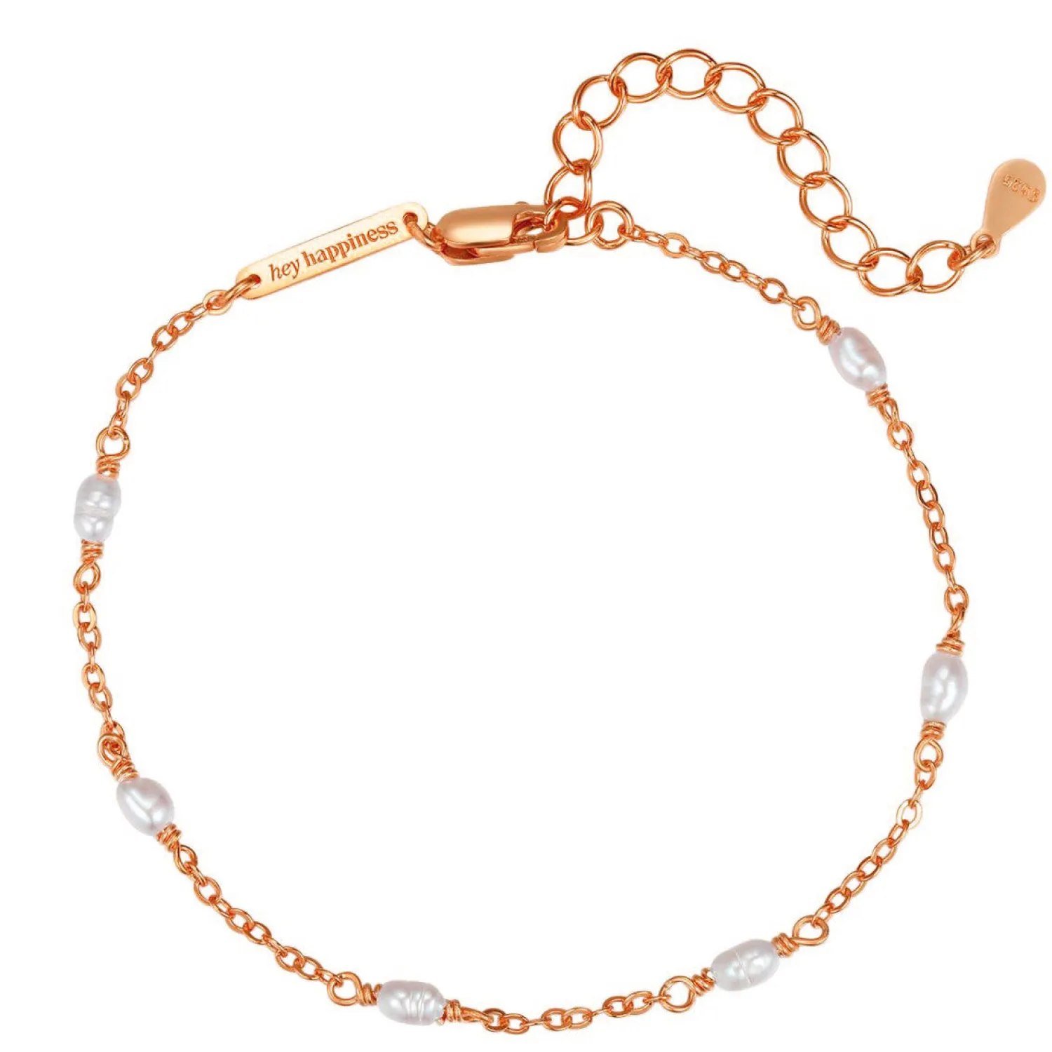Ketten Armbänder | Hey Happiness Perlenarmband Gold Sterlingsilber