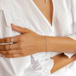 Ketten Armbänder | Hey Happiness Perlenarmband Sterlingsilber Silver
