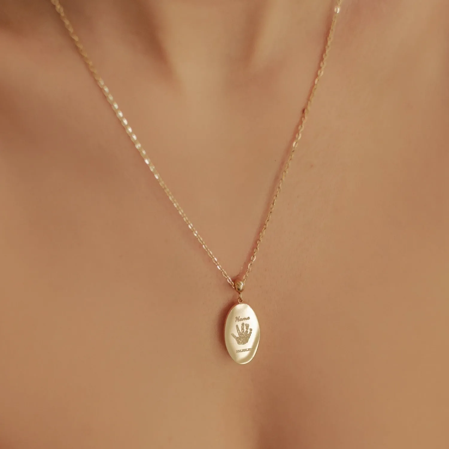 Anhänger | Hey Happiness Personalisierte Kette Handabdruck und Fußabdruck