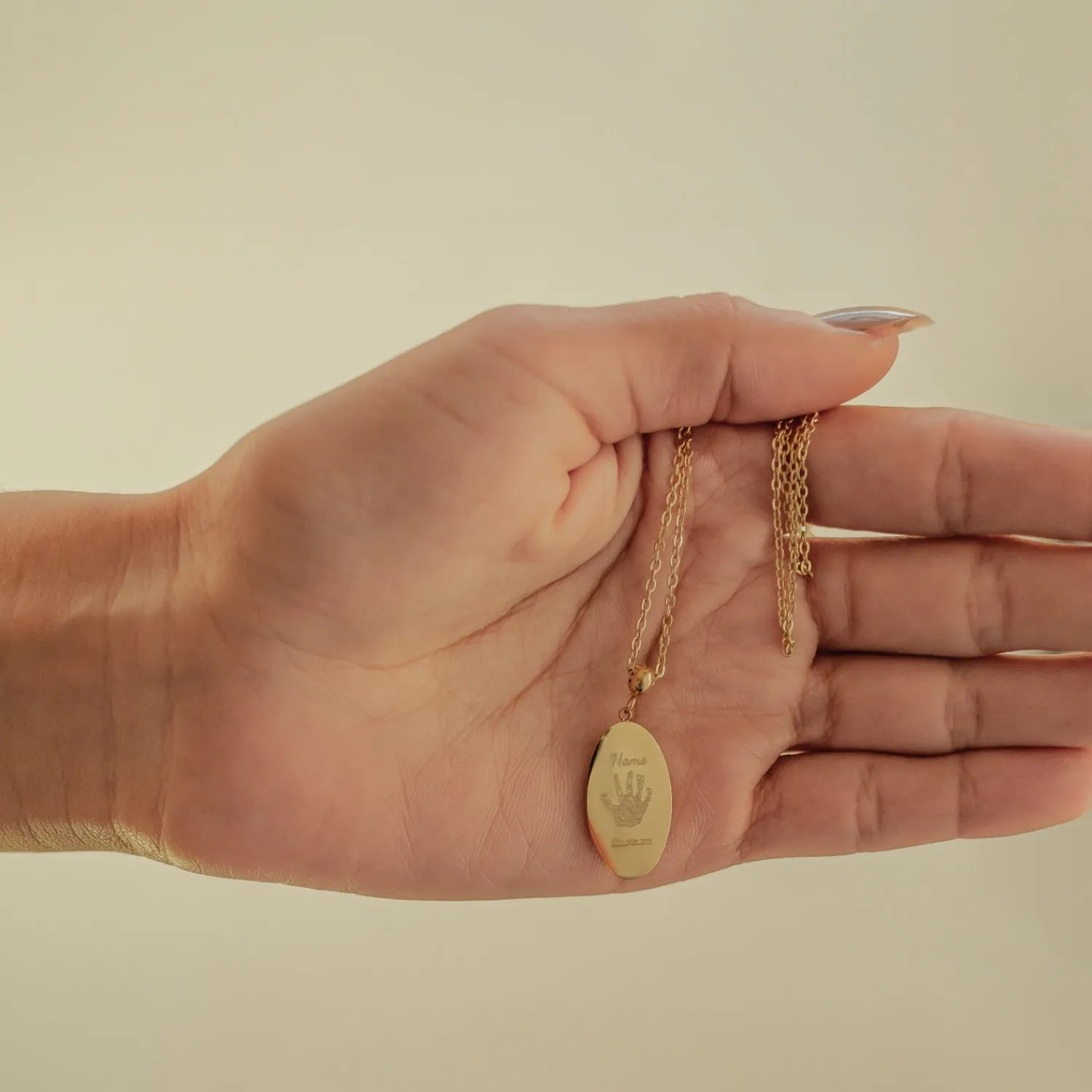 Anhänger | Hey Happiness Personalisierte Kette Handabdruck und Fußabdruck