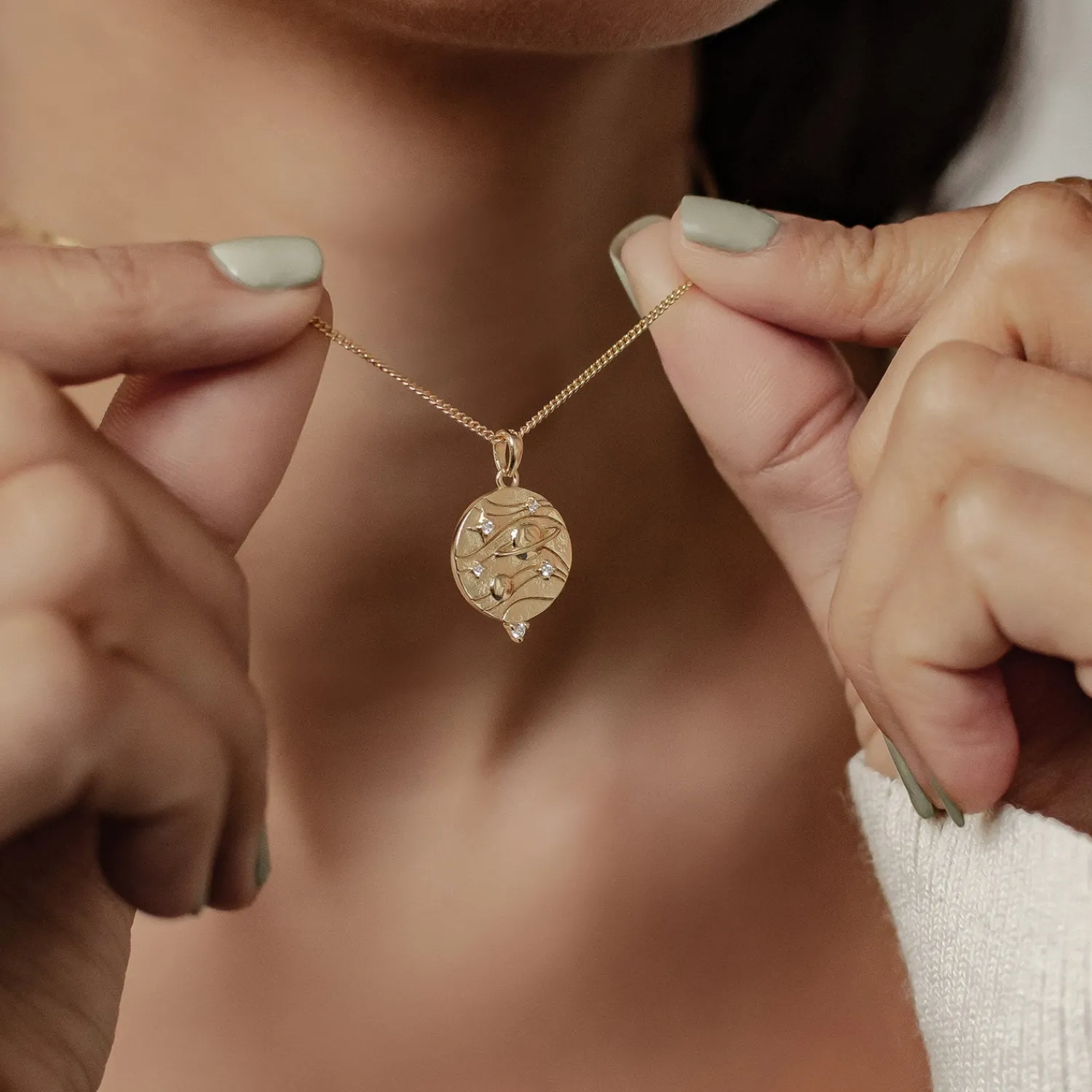 Filigrane Ketten | Hey Happiness Possibility Sterlingsilber Kette mit Anhänger