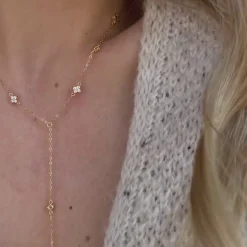 Lariat Necklaces | Filigrane Ketten | Hey Happiness Posy Y Kette Sterlingsilber Gold