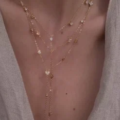 Lariat Necklaces | Filigrane Ketten | Hey Happiness Posy Y Kette Sterlingsilber Gold