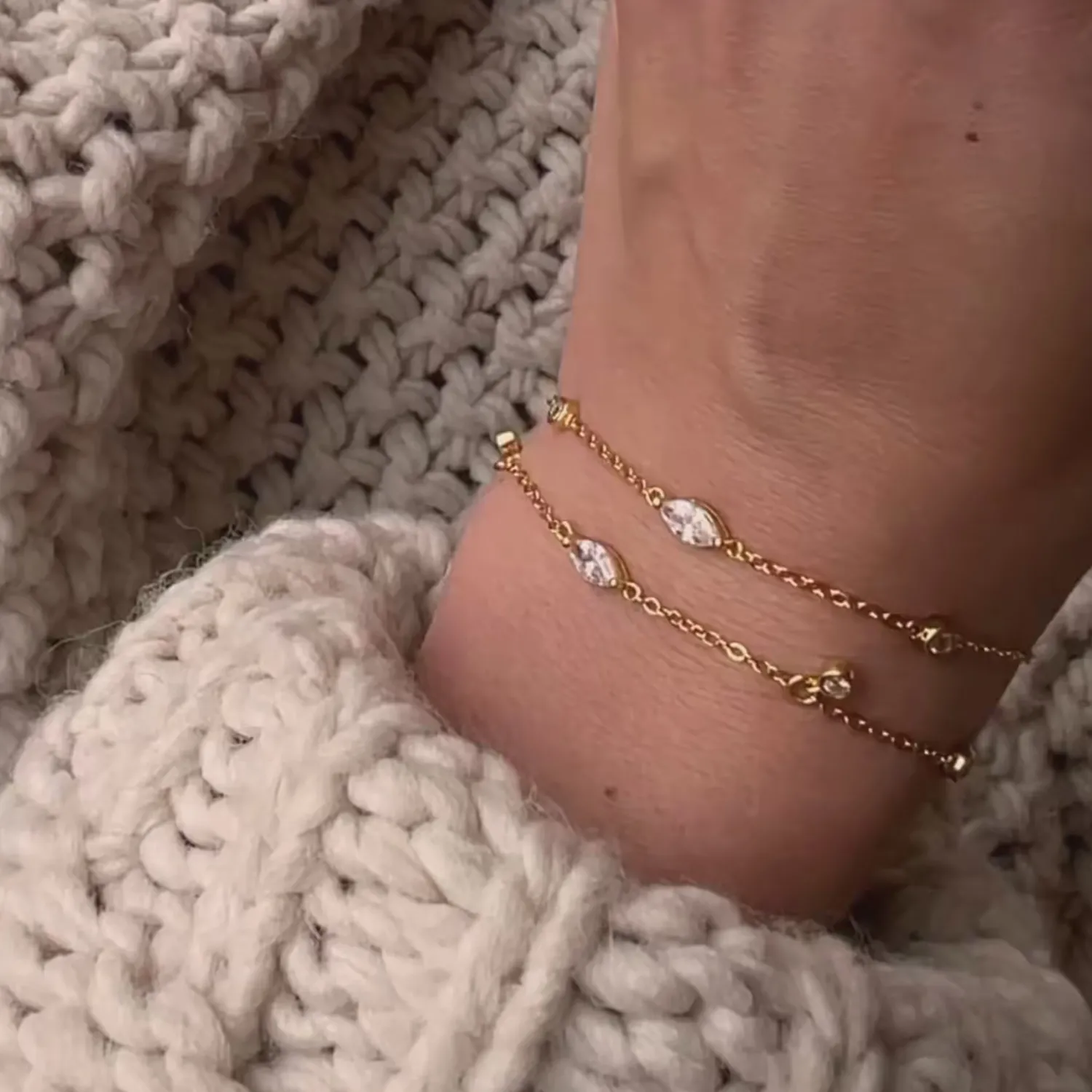 Charm Armbänder | Hey Happiness Radiant Armband Vergoldet Sterlingsilber