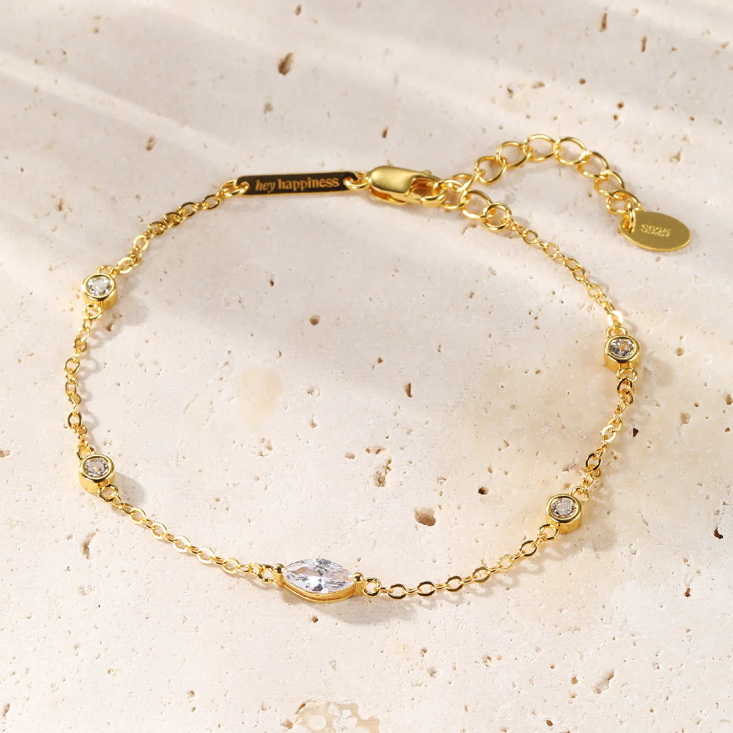 Charm Armbänder | Hey Happiness Radiant Armband Vergoldet Sterlingsilber
