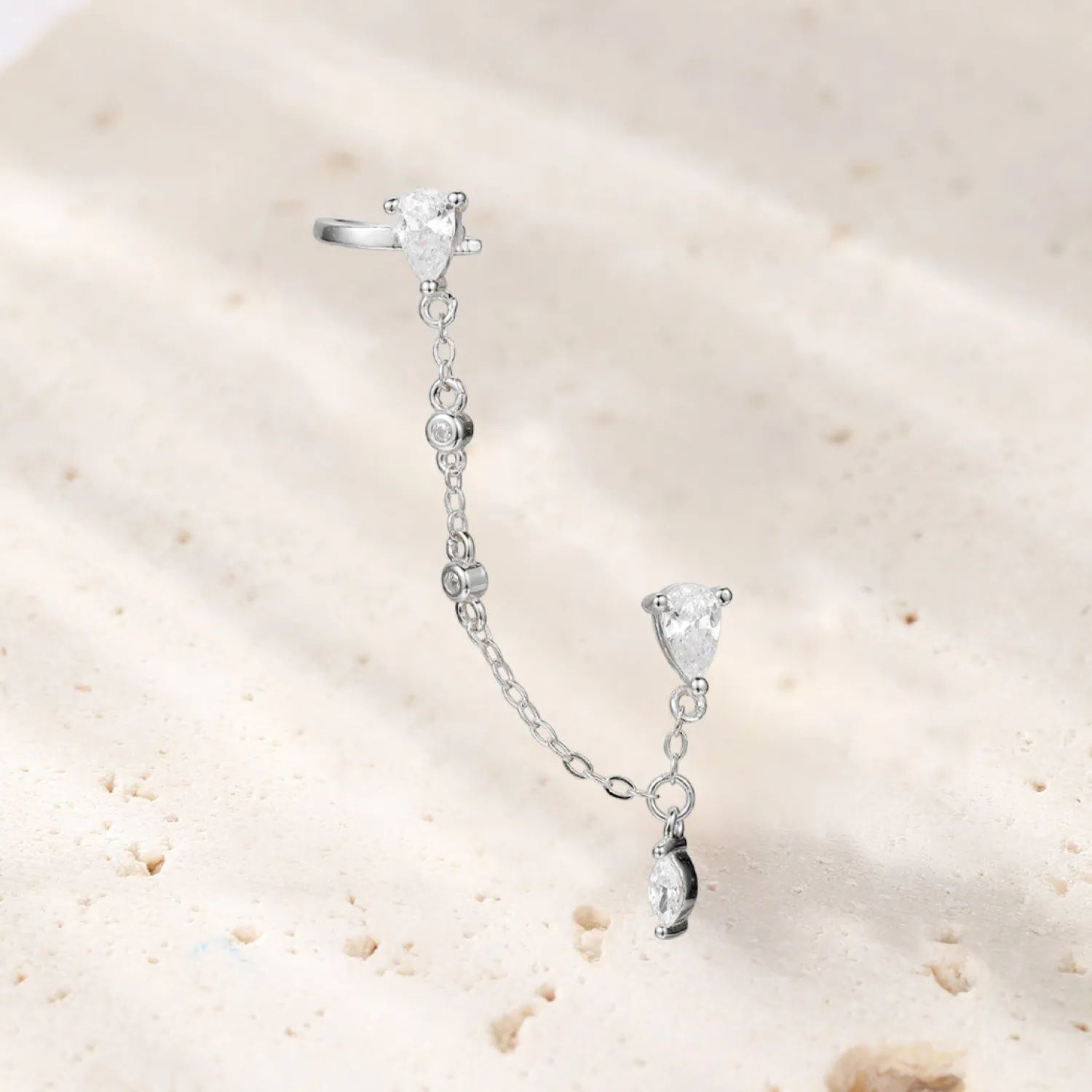 Ohrstecker | Hey Happiness Radiant Doppel Ohrstecker Sterlingsilber Gold