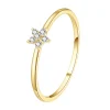 Trauringe Und Eheringe | Hey Happiness Ring 585 Zirkonia Blume Gold