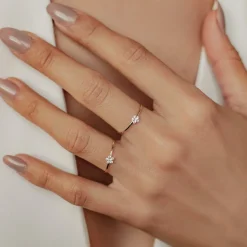 Trauringe Und Eheringe | Hey Happiness Ring 585 Zirkonia Blume Gold