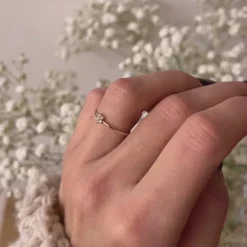 Trauringe Und Eheringe | Hey Happiness Ring 585 Zirkonia Blume Gold