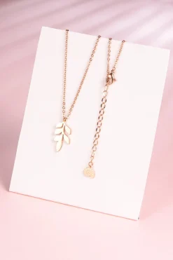 Filigrane Ketten | Hey Happiness Rosegold Kette Blatt Anhänger Rose Gold