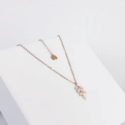 Filigrane Ketten | Hey Happiness Rosegold Kette Blatt Anhänger Rose Gold