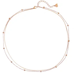 Filigrane Ketten | Hey Happiness Rosegold Kette Mehrreihig Rose Gold