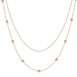 Filigrane Ketten | Hey Happiness Rosegold Kette Mehrreihig Rose Gold