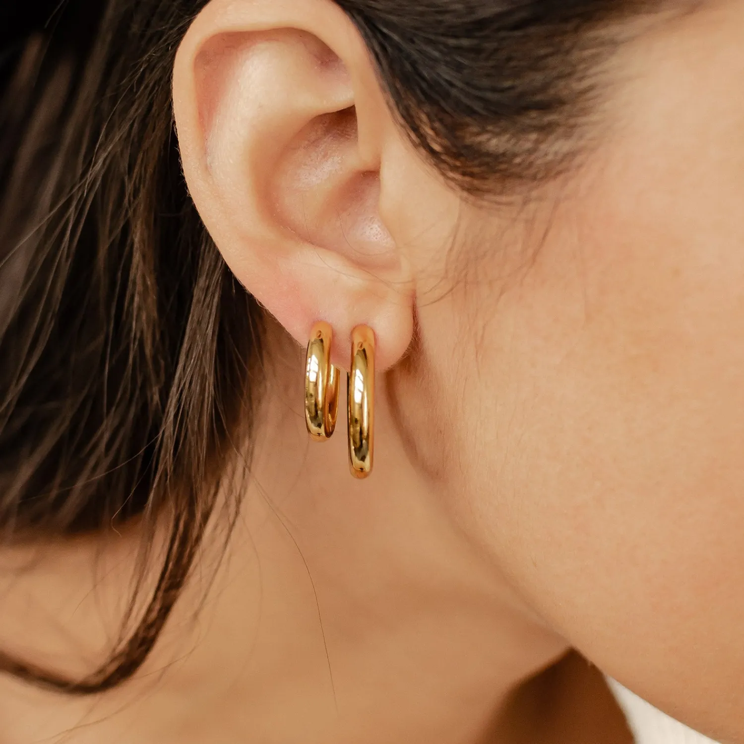 Earring Stack Sets | Creolen | Hey Happiness Runde Creolen Ohrringe Set aus Edelstahl