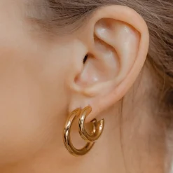 Earring Stack Sets | Creolen | Hey Happiness Runde Creolen Ohrringe Set aus Edelstahl