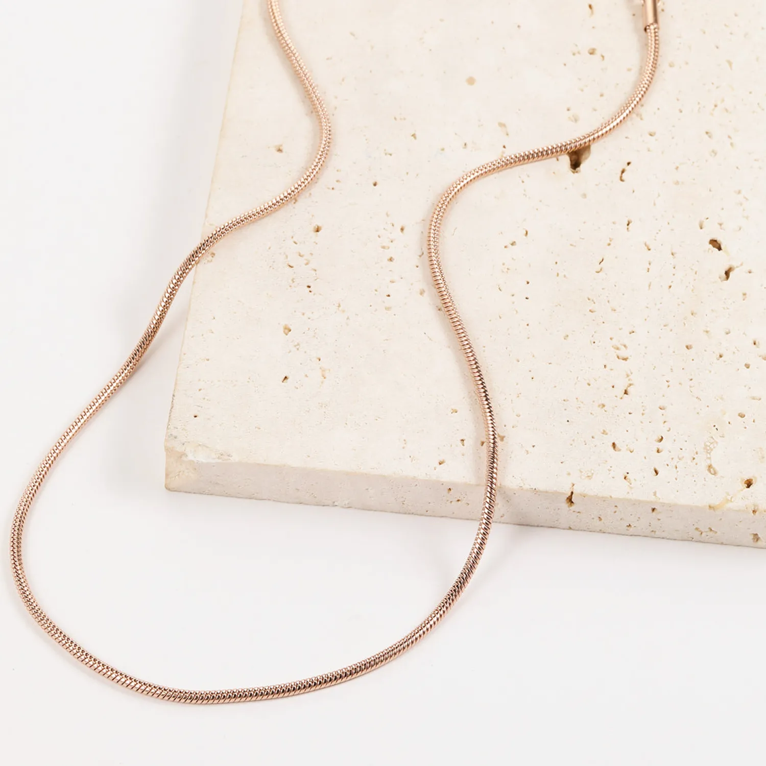 Filigrane Ketten | Hey Happiness Runde Schlangenkette Roségold Rose Gold