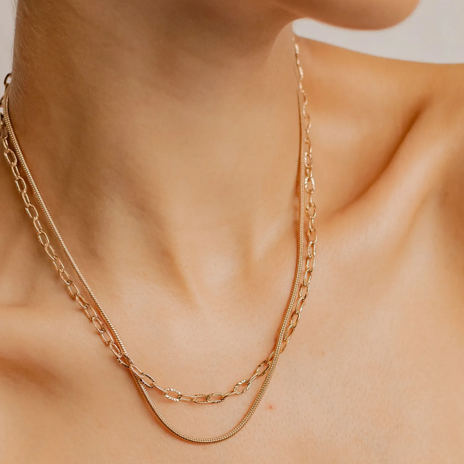 Filigrane Ketten | Hey Happiness Runde Schlangenkette Roségold Rose Gold