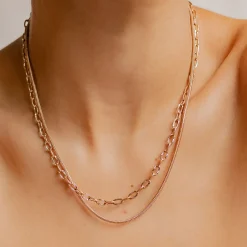 Filigrane Ketten | Hey Happiness Runde Schlangenkette Roségold Rose Gold