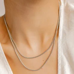 Filigrane Ketten | Hey Happiness Runde Schlangenkette Silber Silver