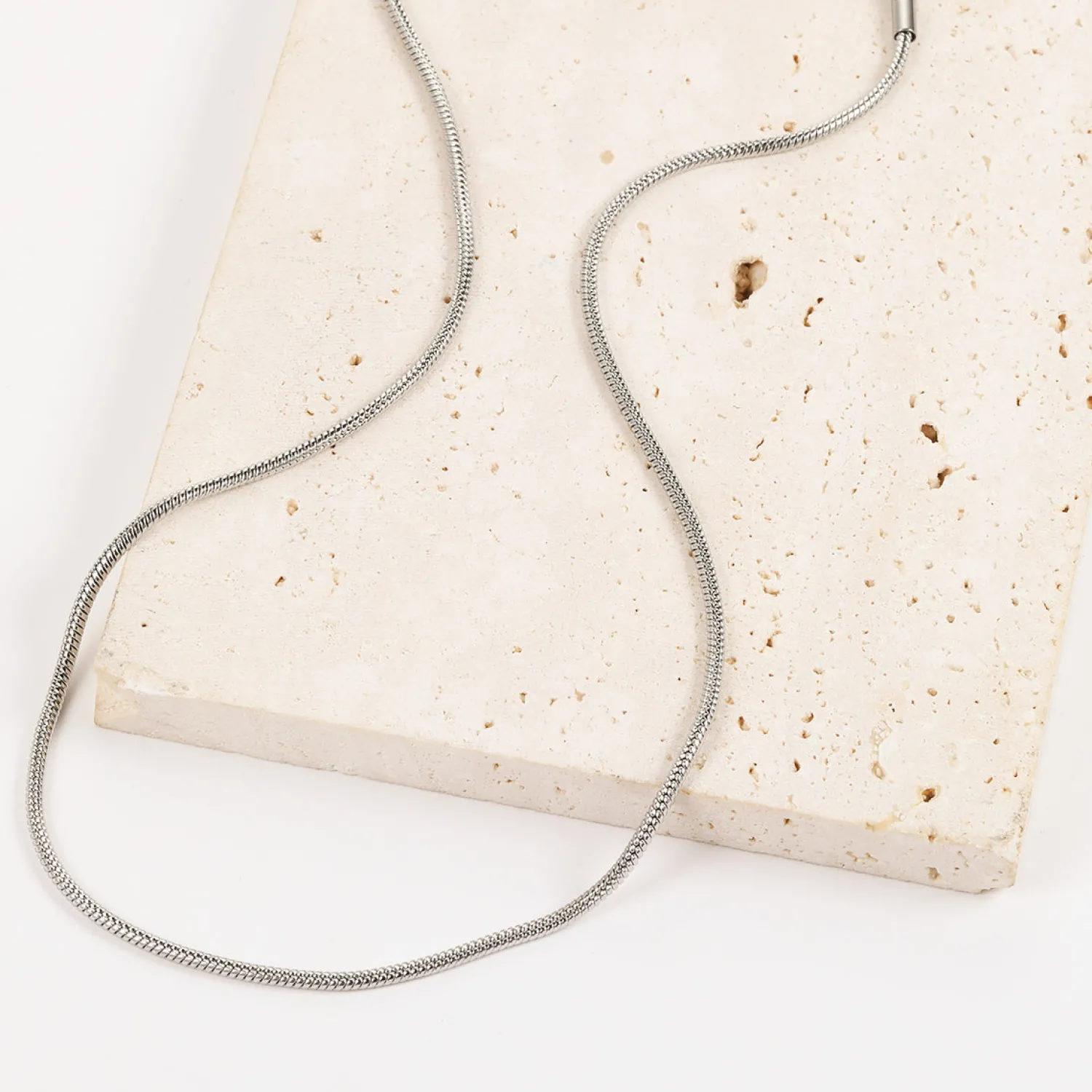 Filigrane Ketten | Hey Happiness Runde Schlangenkette Silber Silver