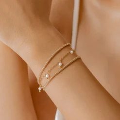 Ketten Armbänder | Hey Happiness Rundes Schlangenarmband Gold