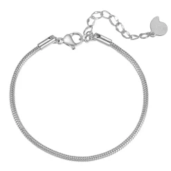 Ketten Armbänder | Hey Happiness Rundes Schlangenarmband Silber Silver