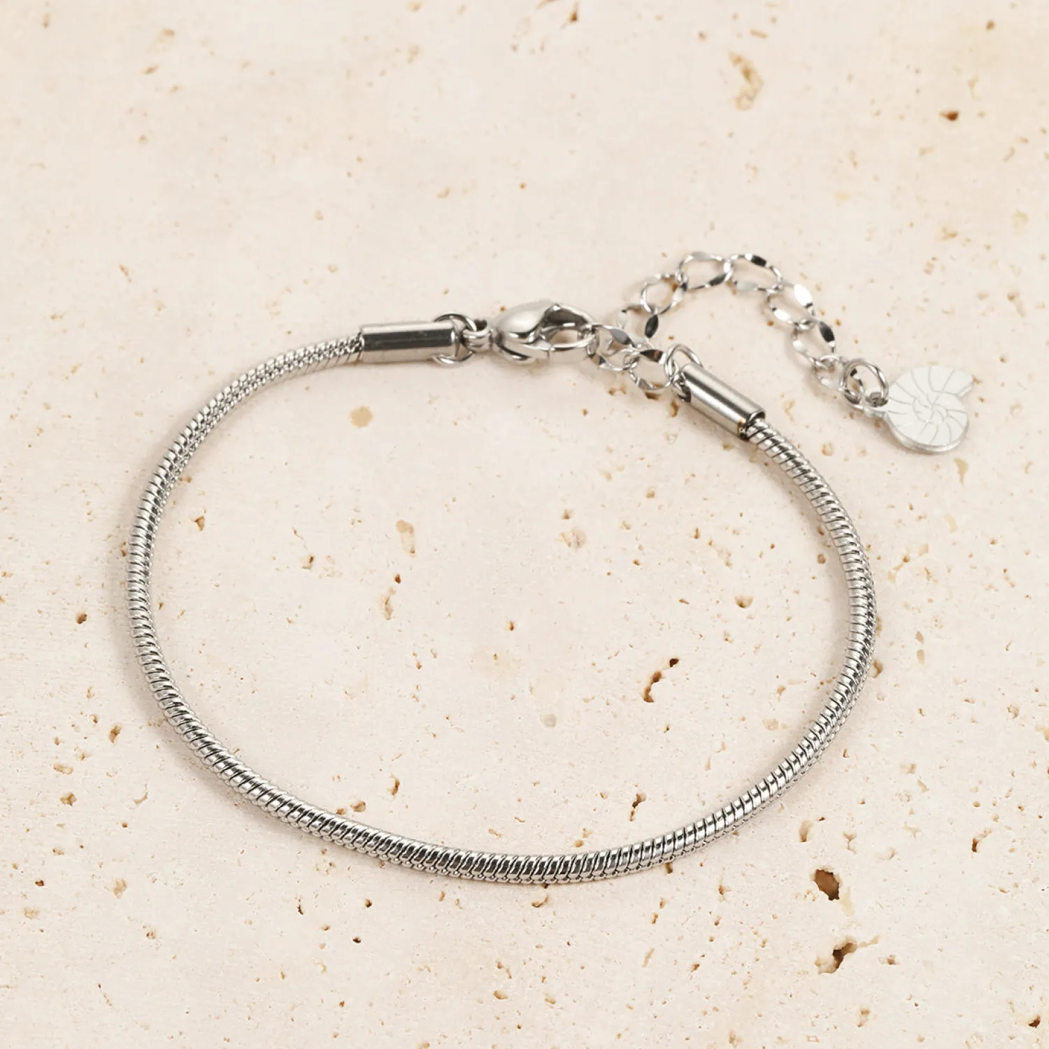 Ketten Armbänder | Hey Happiness Rundes Schlangenarmband Silber Silver