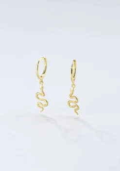 Huggie Ohrringe | Hey Happiness Schlange Huggies Ohrringe Sterlingsilber in farbe Gold