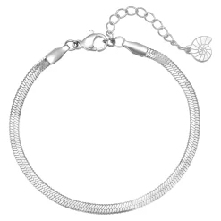 Ketten Armbänder | Hey Happiness Schlangenarmband Silberfarbe Silver