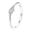 Schlichte Ringe | Hey Happiness Schlanker Ring Diamant-Optik Sterlingsilber Silver