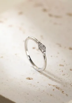 Schlichte Ringe | Hey Happiness Schlanker Ring Diamant-Optik Sterlingsilber Silver