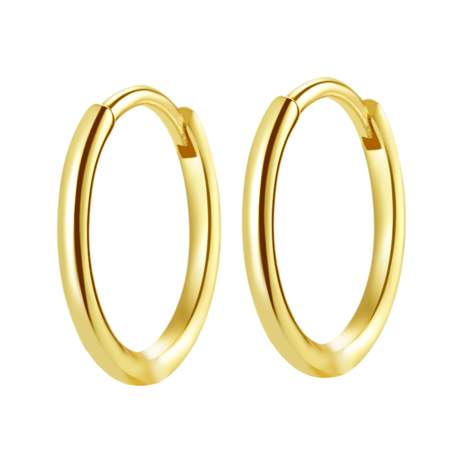 Creolen | Hey Happiness Schlichte Creolen Sterlingsilber in Gold