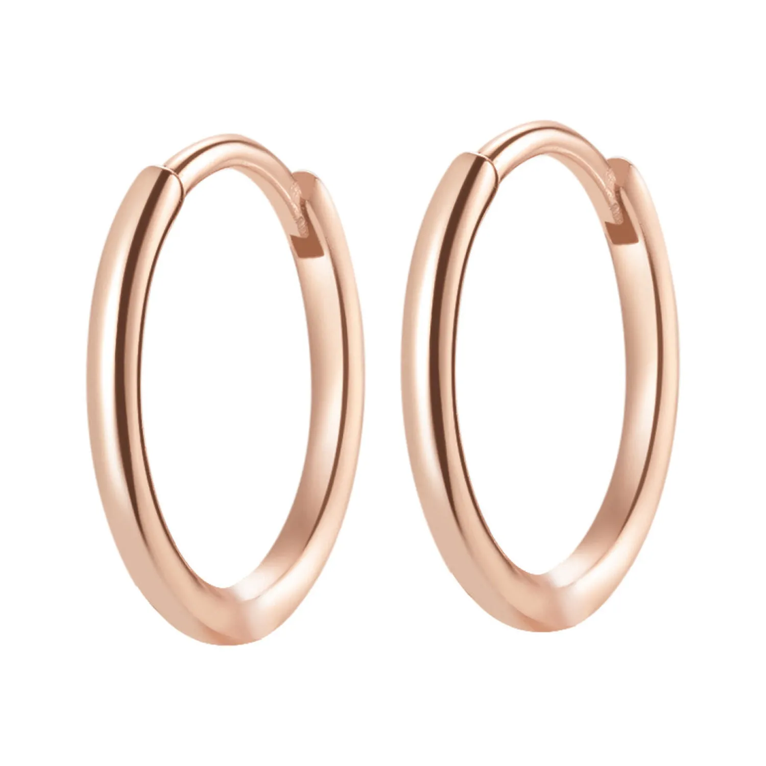 Creolen | Hey Happiness Schlichte Creolen Sterlingsilber in Gold