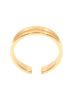 Auffällige Ringe | Hey Happiness Schlichter Doppel Band Ring Gold