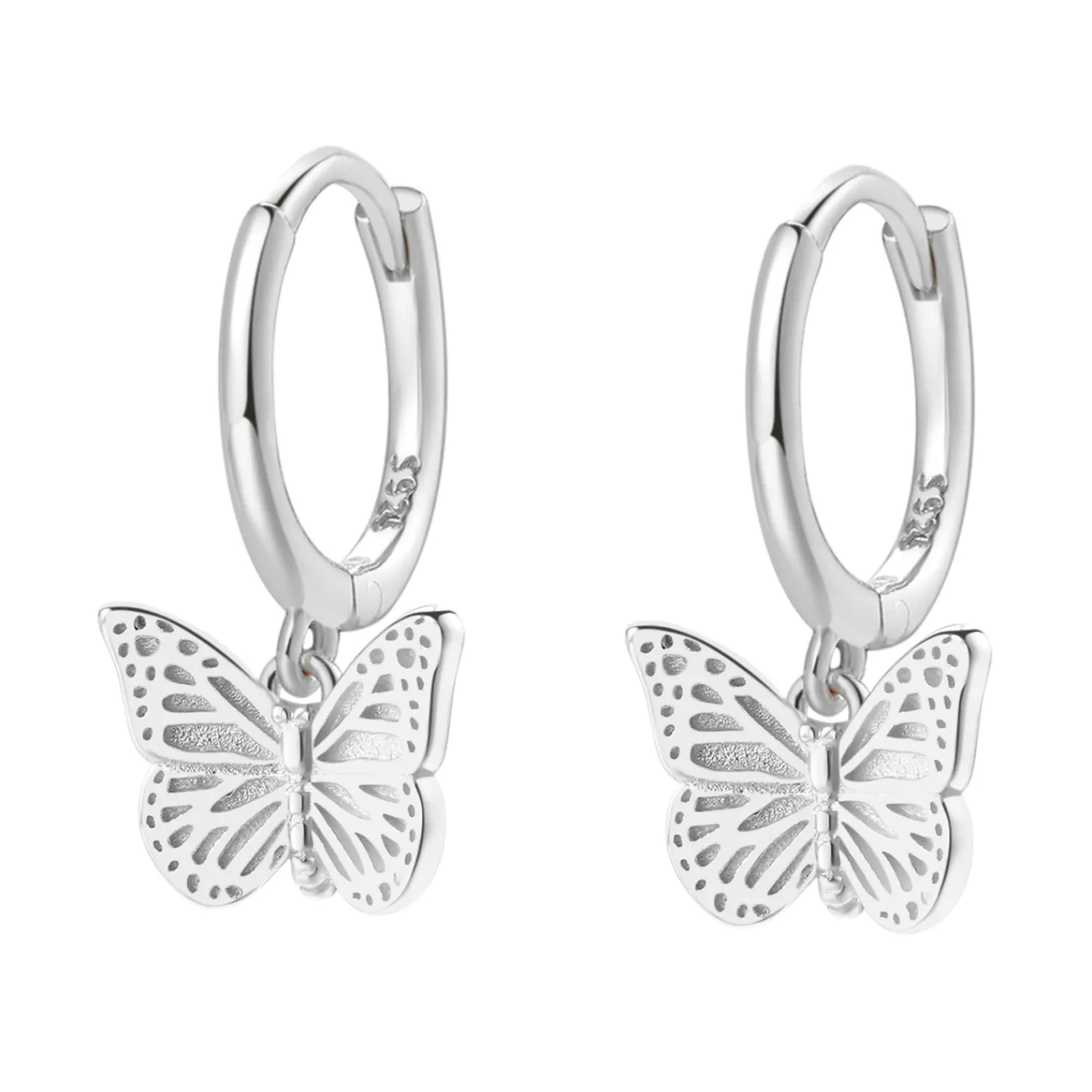 Huggie Ohrringe | Hey Happiness Schmetterling Huggie Ohrringe Sterlingsilber Silver