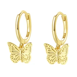 Huggie Ohrringe | Hey Happiness Schmetterling Huggie Ohrringe Sterlingsilber in Gold