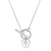 Filigrane Ketten | Hey Happiness Schmetterling Kette mit Knebelverschluss in Silber Silver
