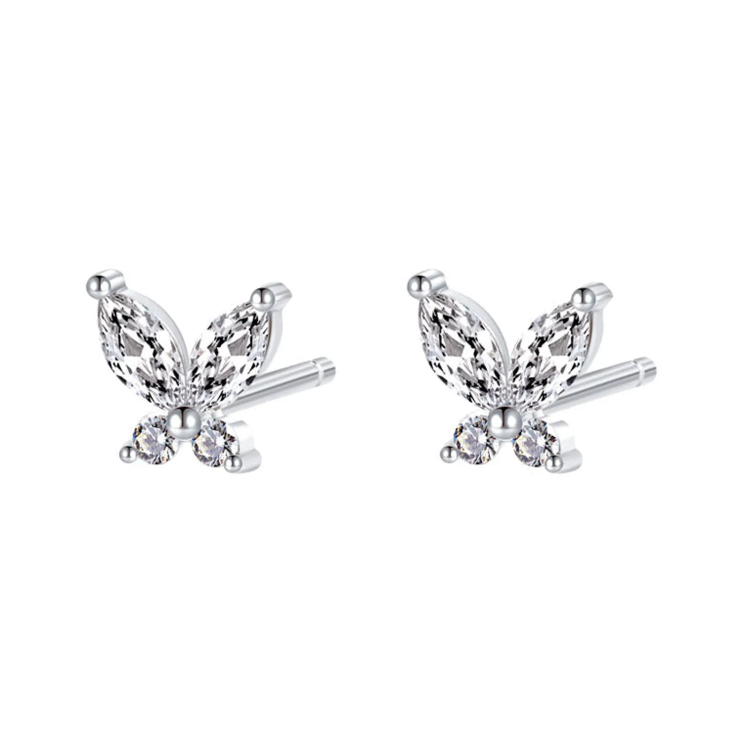 Ohrstecker | Hey Happiness Schmetterling Ohrstecker mit Schmucksteinen Sterlingsilber Silver