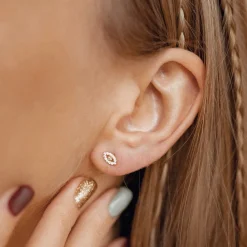 Ohrstecker | Hey Happiness Schutz Ohrstecker 9K Gold