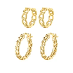 Earring Stack Sets | Hey Happiness Seil und Kette Ohrringe Set aus Sterlingsilber