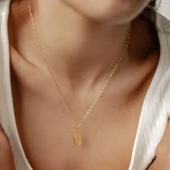 Anhänger | Filigrane Ketten | Hey Happiness Seilkette mit Oval Anhänger Sterlingsilber