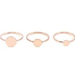 Schlichte Ringe | Hey Happiness Set Kreis Ringe in Rosegold Rose Gold