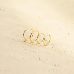 Earring Stack Sets | Creolen | Hey Happiness Set Sterlingsilber Creolen Dünn